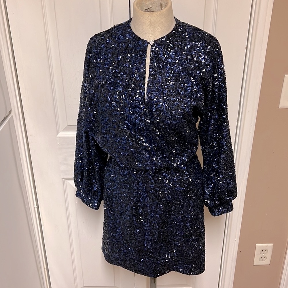 Zadig & Voltaire navy sequin dress size XS - Picture 3 of 15
